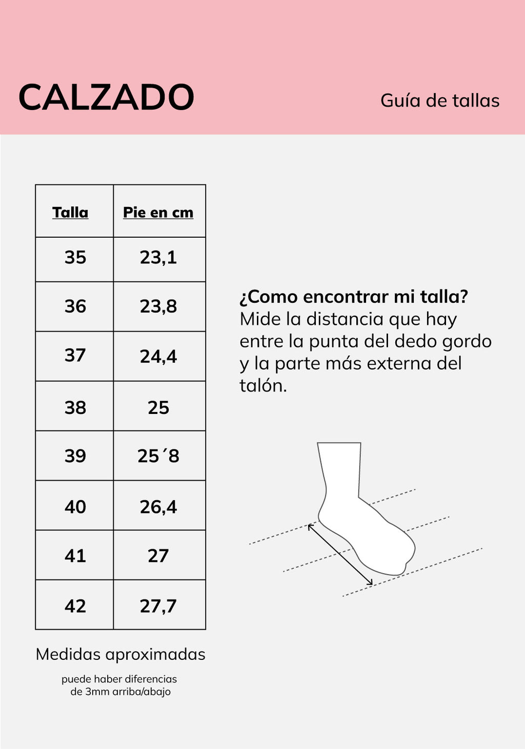 Guía de tallas SNEAKERS NEW YORK